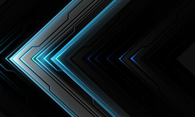 Abstract arrow cyber blue light geometric design ultramodern futuristic creative background vector - obrazy, fototapety, plakaty