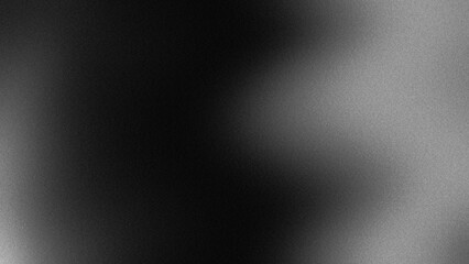 4K Grainy monochrome background with noise. Dark and deep gradient background. - obrazy, fototapety, plakaty