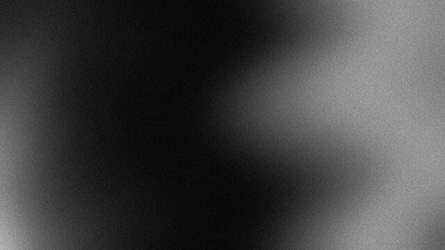 4K Grainy monochrome background with noise. Dark and deep gradient background.