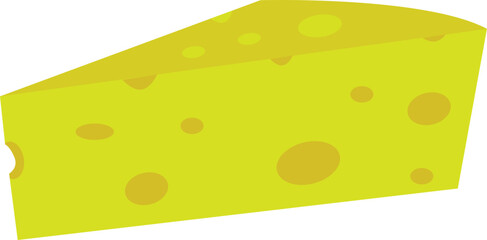 Piece of cheese colored. French cheese on white background.