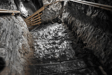 Inside the salt mine. Salt Museum.