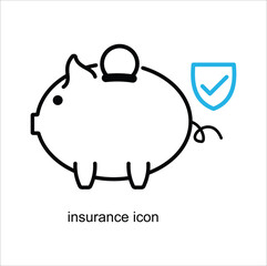 insurance icon. It signifies the safety and peace of mind that insurance brings to individuals and businesses. Eps 10