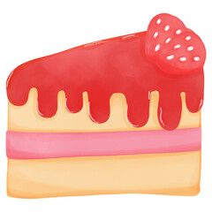 Cake strawberry shortcake with cream vanilla frosting 