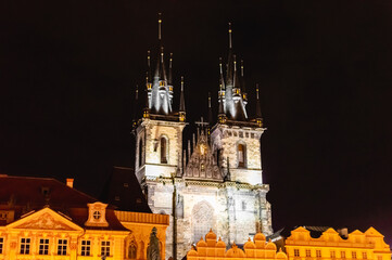 Fototapeta na wymiar Prague city is the capital of Czech Republic for holidays all year round... Prague , Czech Republic, 08-05-2019