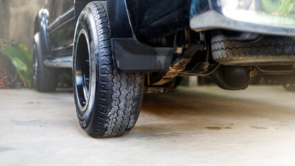 The undercarriage of a pickup truck has been used and traveled in many areas and must be maintained...