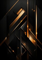 black gold abstract geometric presentation