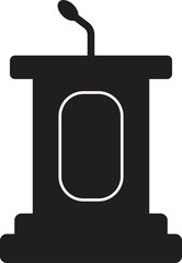 Tribune icon vector isolated on white background . Podium icon