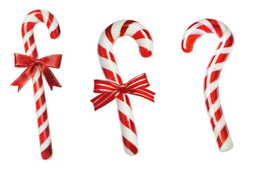 candy canes on transparent background