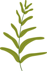 vintage set of hand drawn tree branches with leaves and flowers on abstract background