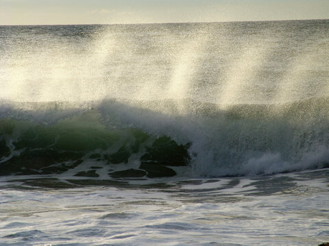 Mare's tail on surf at Nelsons Bay, NSW