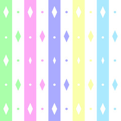 Pastel rainbow polka dot circle seamless checkered pattern design for wrapping paper, picnic mat, tablecloth, fabric background, scarf.