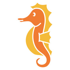 seahorse icon cartoon