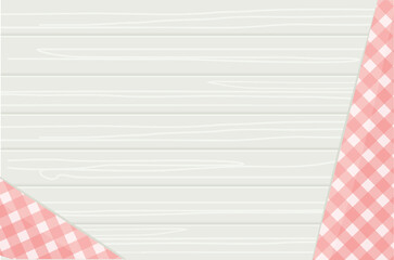 Light vector wooden background with fabric.