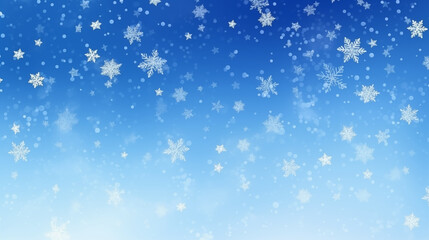 Fototapeta premium Christmas blue background with snow