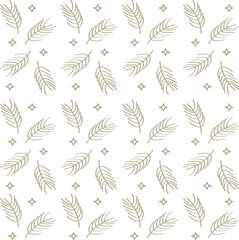 Foliage repeat texture. Trendy floral seamless pattern design. Abstract branches of leaves. 