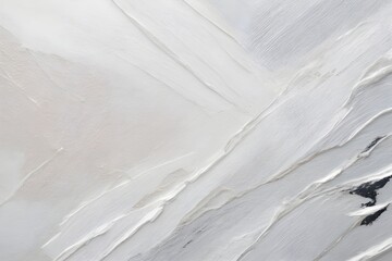 Obraz premium Closeup of abstract white texture background. Oil, acrylic brushstroke, pallet knife paint on canvas (Generative Ai)