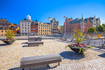 Stockholm city center historic architecture view