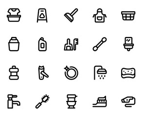 Housekeeping Line Icons