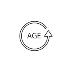 Age Vector Icon isolated on white
