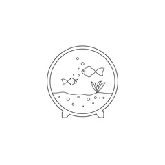 Aquarium icon for website, application, printing, document, poster design. Vector