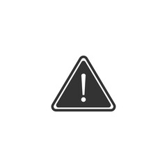 Attention sign icon in trendy flat vector design