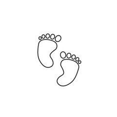 Baby foot icon flat style vector
