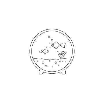 Aquarium icon for website, application, printing, document, poster design. Vector