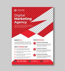 Corporate creative modern digital marketing business flyer design template brochure, cover, annual report, poster, flyer, promotion, advertising, leaflet design