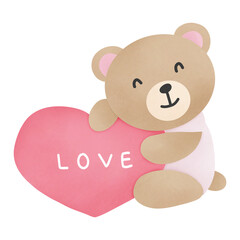 teddy bear and heart