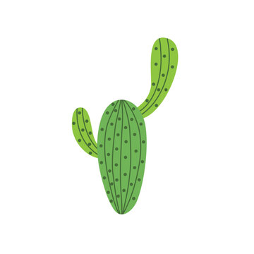 Vektor set of cartoon cactus 