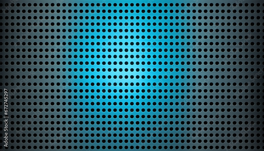 Aufkleber abstract metallic circle pattern in blue, striped with simplicity generated by ai
