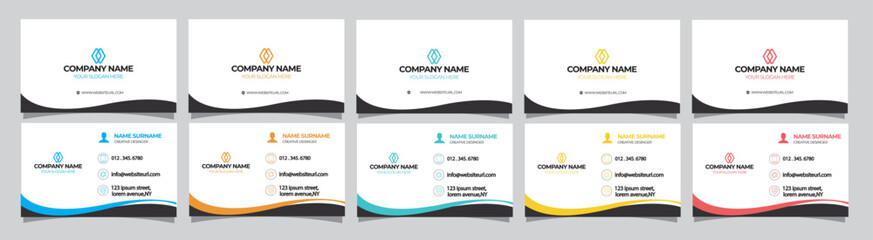 Modern Creative And Clean real estate business card design visiting name card template	
