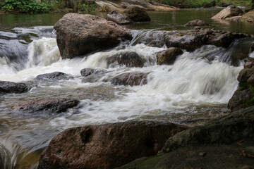 Fototapeta na wymiar The view of landscape namg romg water fall is beautiful national park