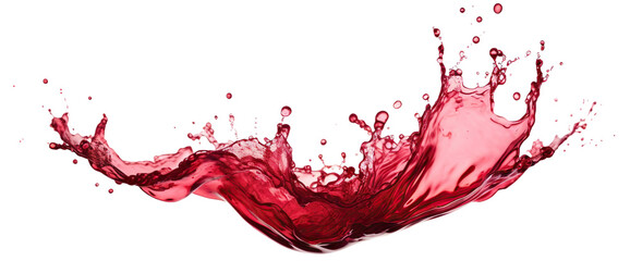 Delicious red wine splash, cut out
