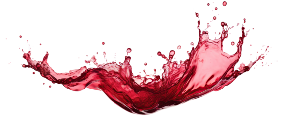 Delicious red wine splash, cut out