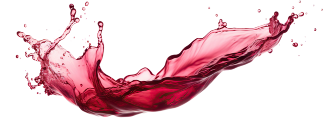 Delicious red wine splash, cut out