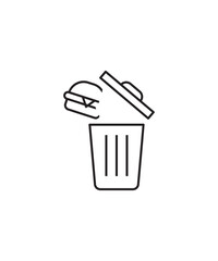 waste food icon, vector best line icon.