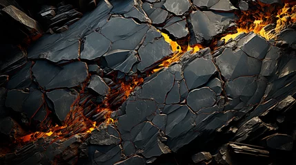 Photo sur Aluminium Texture du bois de chauffage Volcanic textures elements digital wallpaper
