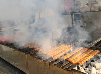 Adana kebap, is a famous grilled on charcoal fire originated from Adana