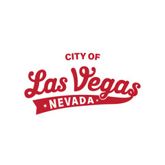 City of Las Vegas lettering design. Las Vegas, Nevada typography design. Vector and illustration.
