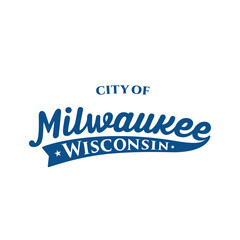 City of Milwaukee lettering design. Milwaukee, Wisconsin typography design. Vector and illustration.