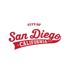 City of San Diego lettering design. San Diego, California typography design. Vector and illustration.