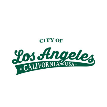 City of Los Angeles lettering design. Los Angeles, California typography design. Vector and illustration.