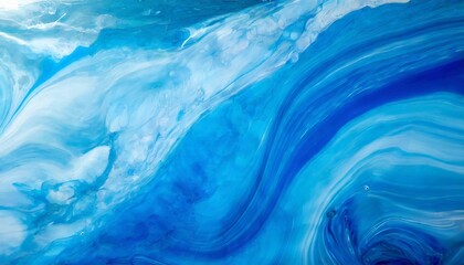 Abstract art blue paint background with marble texture