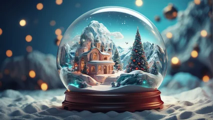 Fotobehang snow globe in the snow © CRYPTOERMD