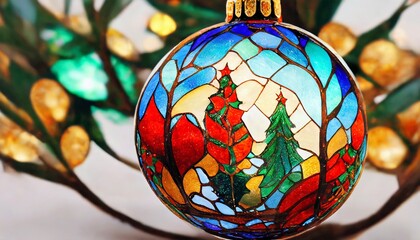 Obraz na płótnie Canvas beautiful Christmas tree toys