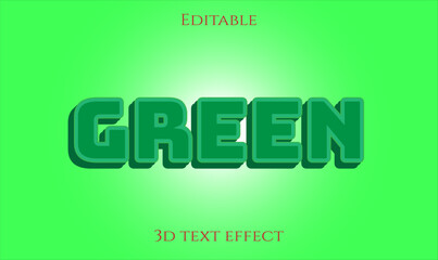 Green 3D Text Effect