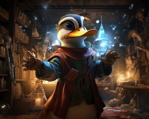 Duck Virtual reality alchemist transmuting digital realms