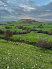 Stunning landscape image of Chrome Hill in Peak District National Park in UK  during beautiful Autumn day