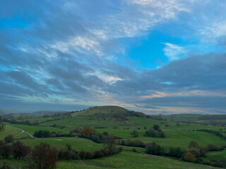 Stunning landscape image of Chrome Hill in Peak District National Park in UK  during beautiful Autumn day